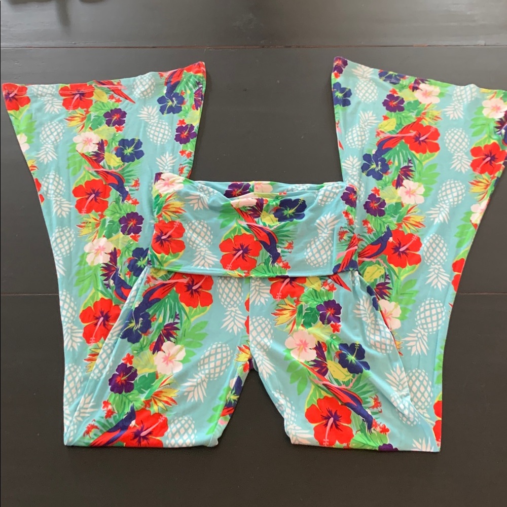 Macbeth Collection by Margaret Josephs Floral Women’s comfy fold waist pants